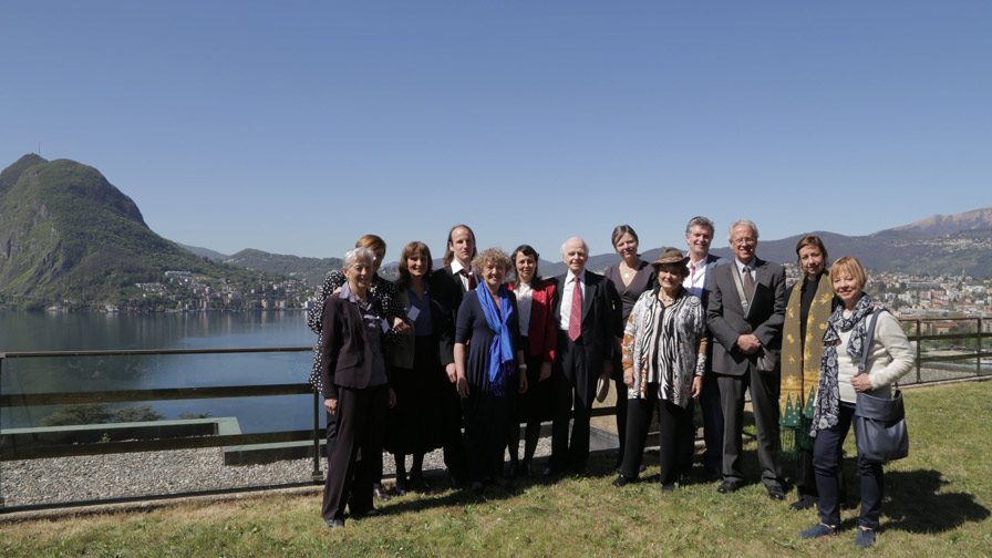 The Welcome Committe of the Club of Budapest Switzerland, at the COB's Venue above Lake Lugano
